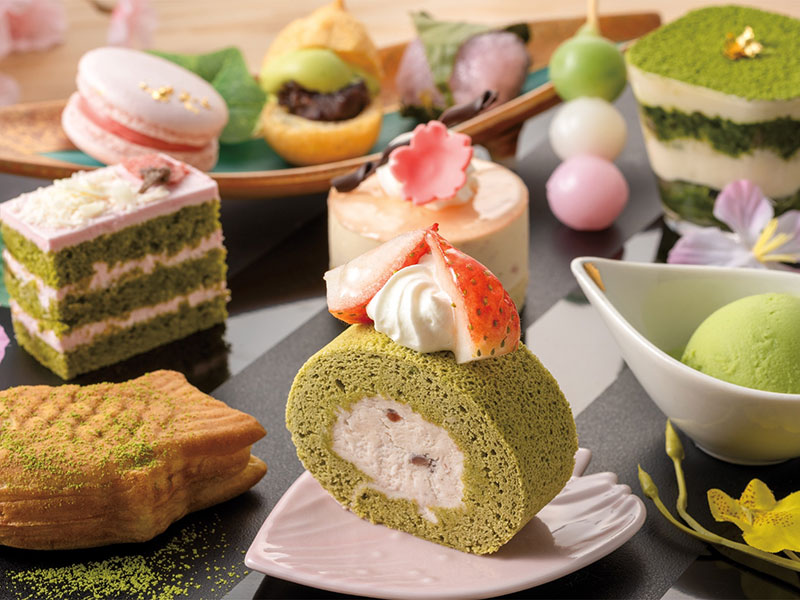 桜と抹茶のアフタヌーンティー